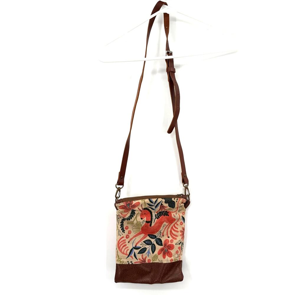 Harvest Crafts Handmade Crossbody Purse Handbag Pocketbook‎ Folk Art Animal